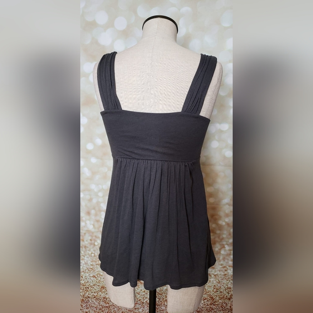 Express Charcoal Ruched Tank - Picture 2 of 2